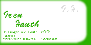 iren hauth business card